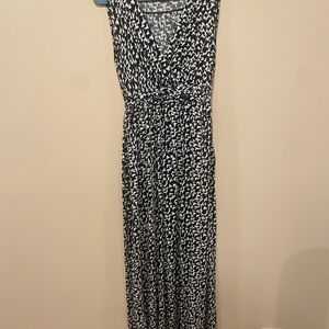 Cable & Gauge XS Black and White Maxi Dress